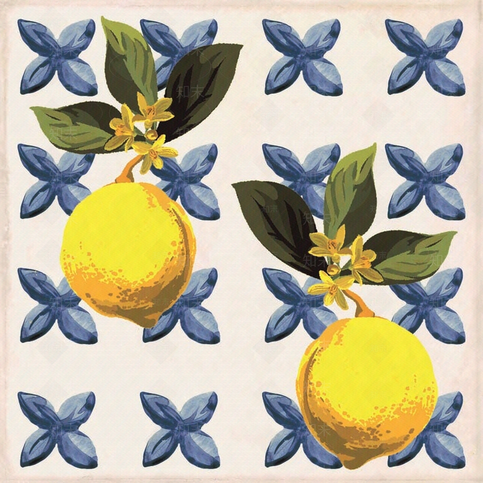 热带水果地中海风欧式花砖贴图下载【ID:1110263934】