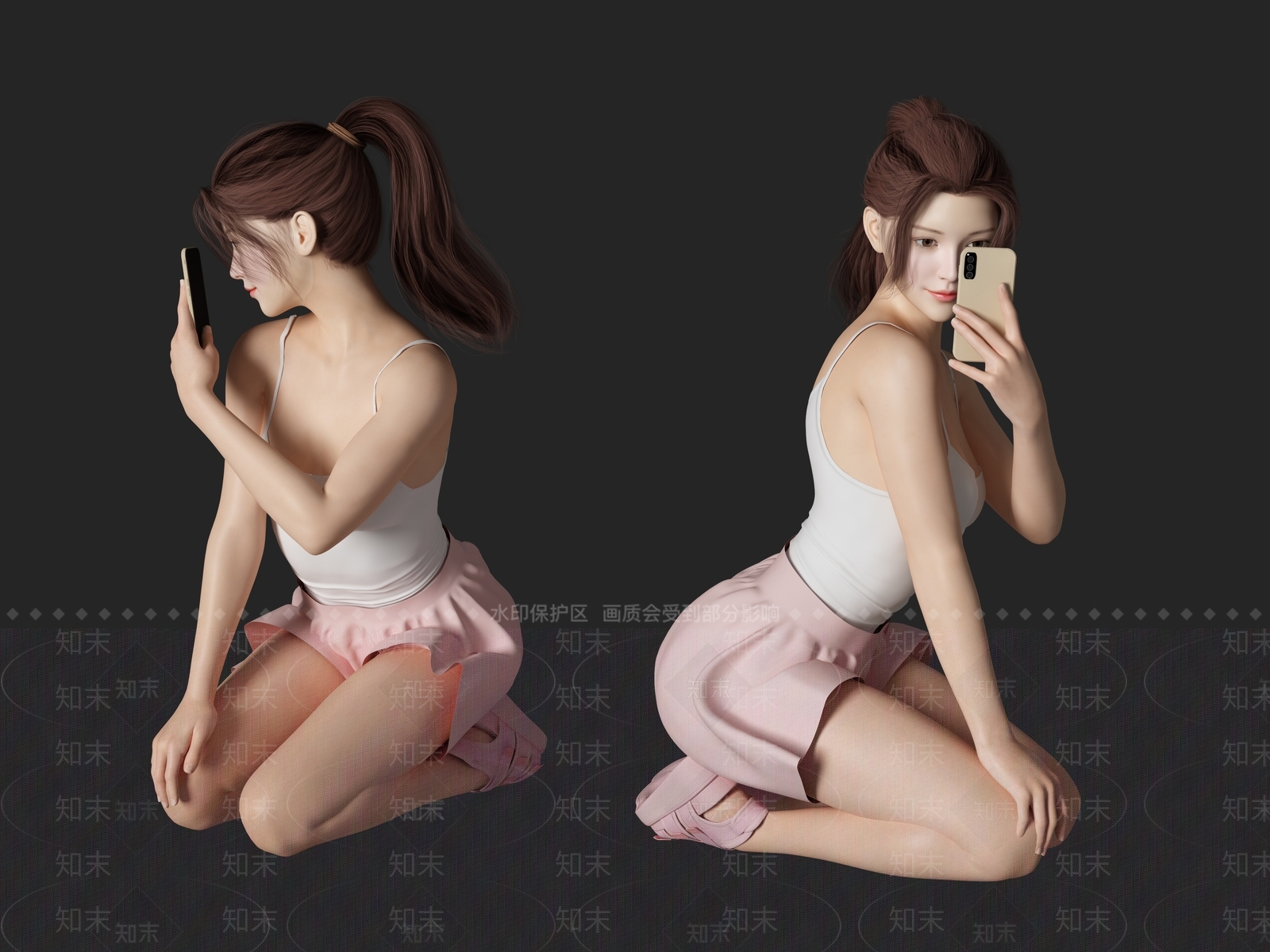 现代女人SU模型下载【ID:1110264932】