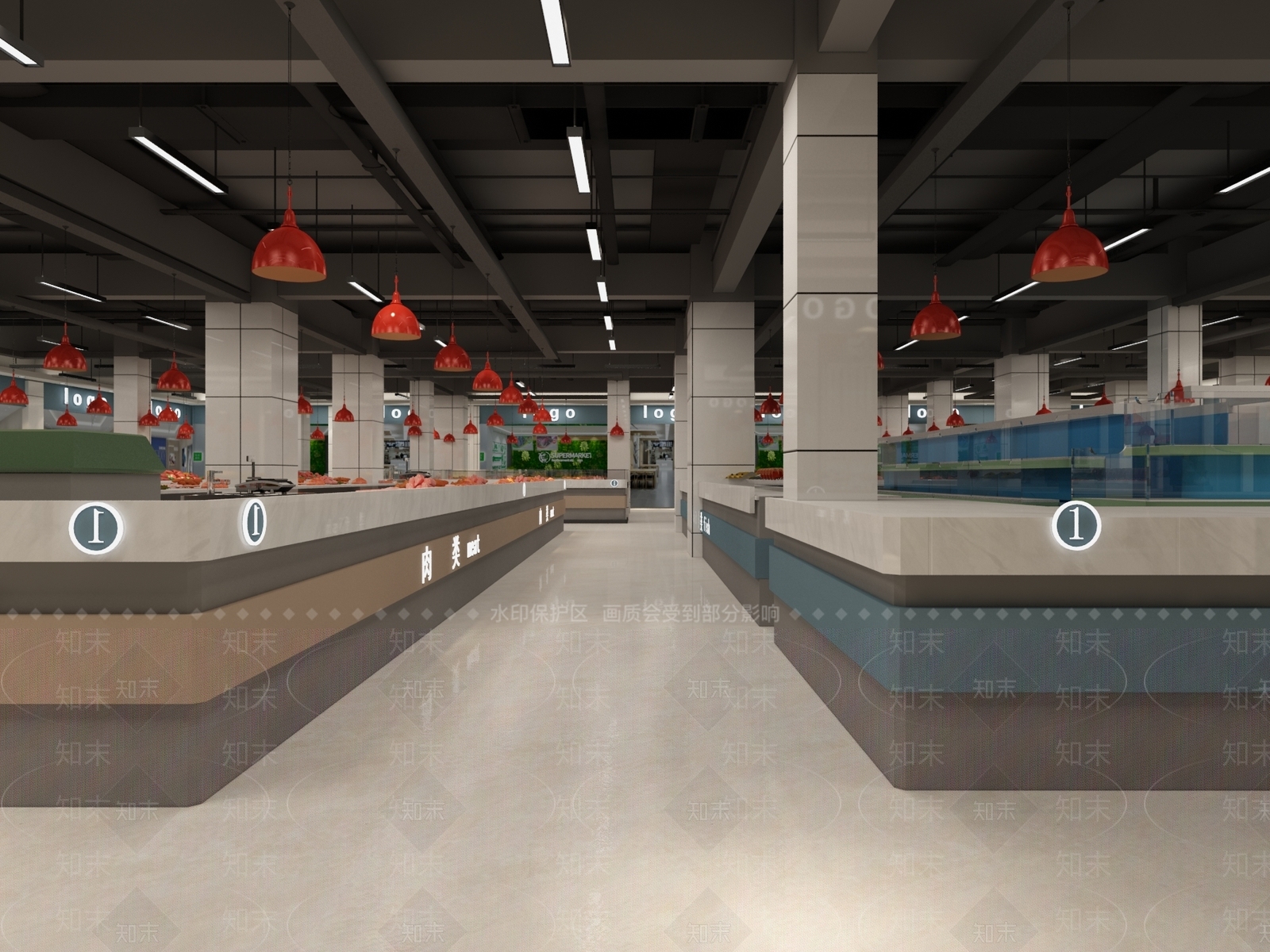 现代超市3D模型下载【ID:1110281214】
