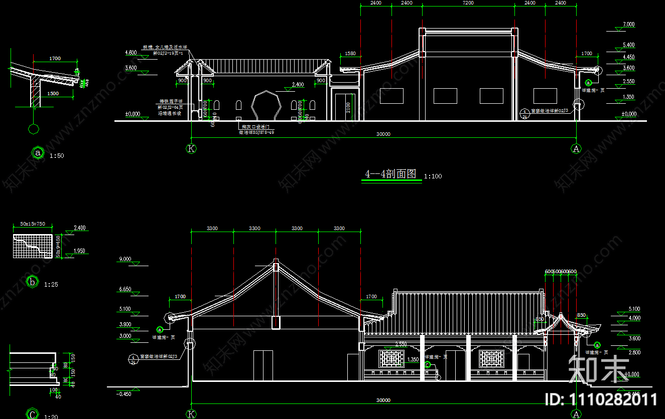 穆斯林教堂建筑cad施工图下载【ID:1110282011】