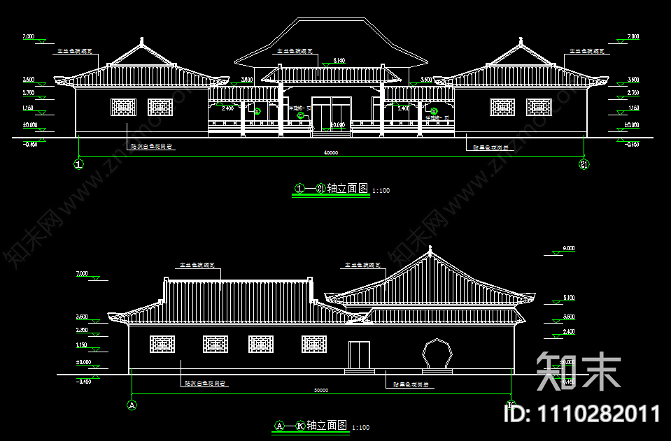 穆斯林教堂建筑cad施工图下载【ID:1110282011】