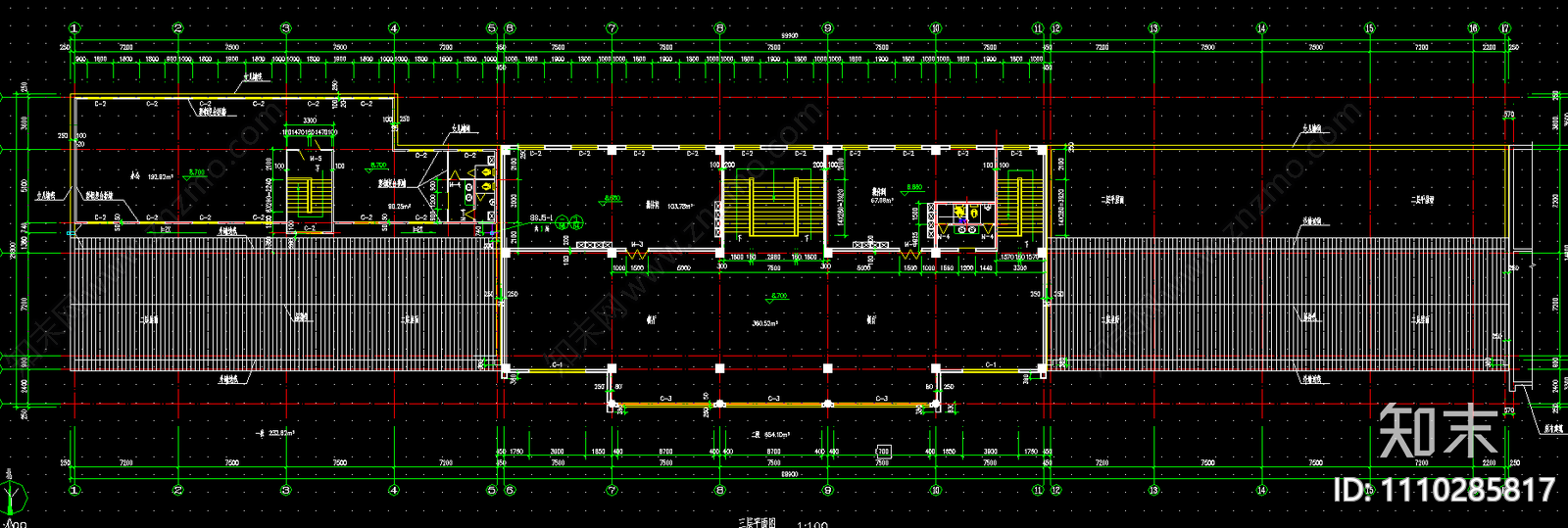 大型仿古建筑cad施工图下载【ID:1110285817】