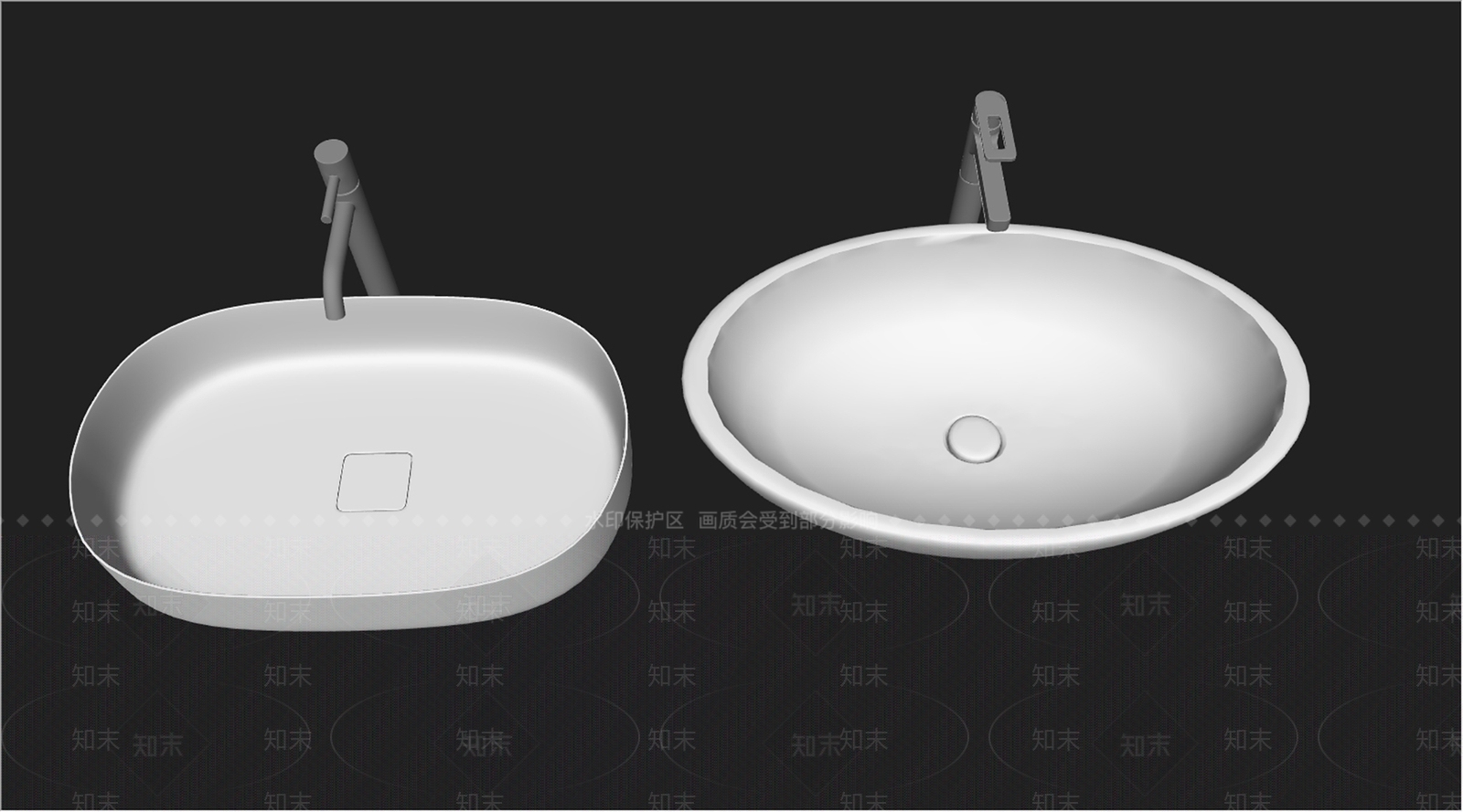 现代洗面盆SU模型下载【ID:1110292841】