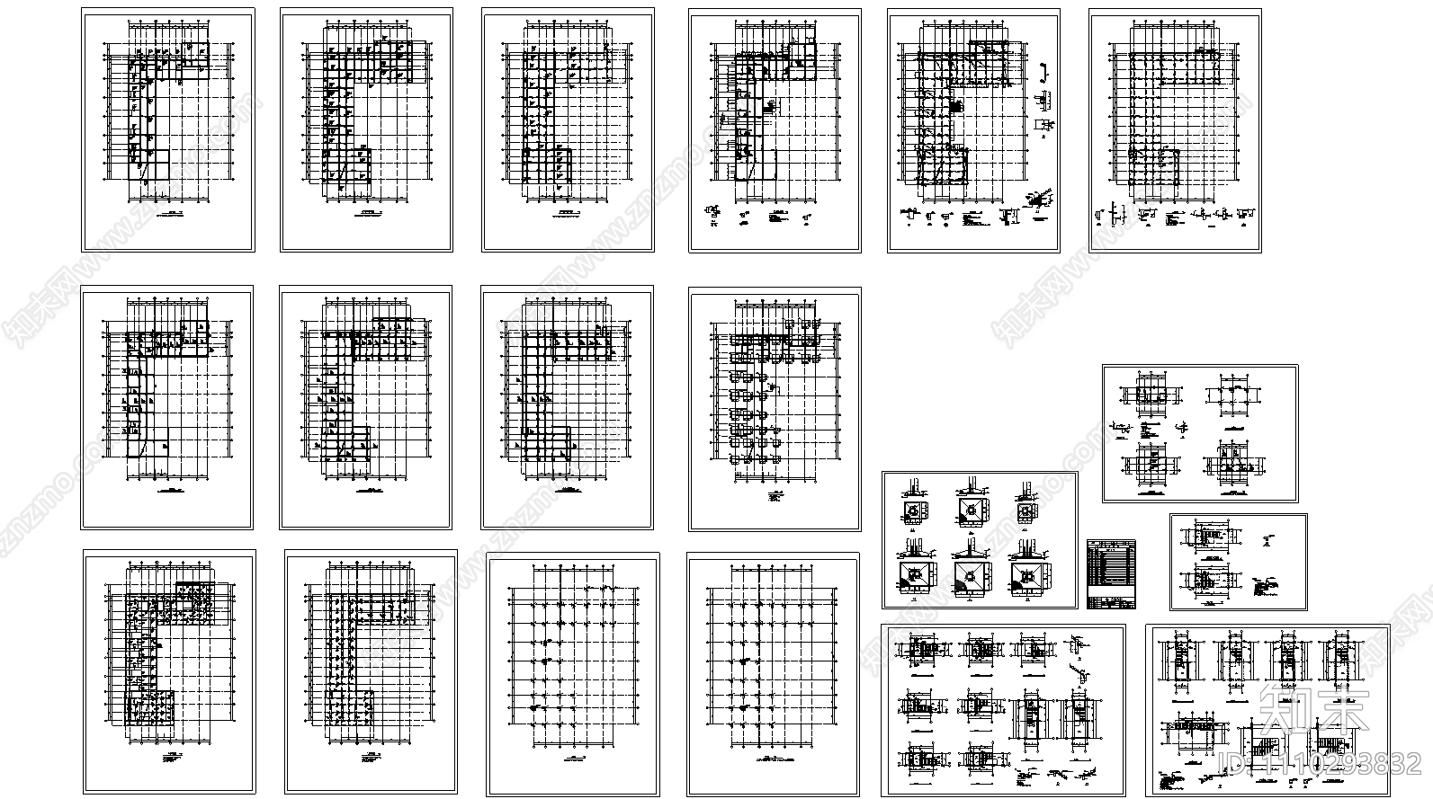 框架结构商店结构施工图施工图下载【ID:1110293832】