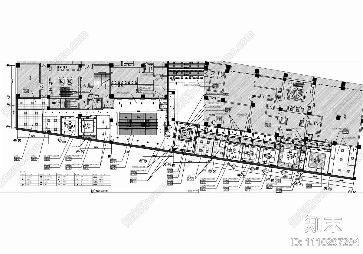 1000㎡火锅餐厅CAD施工图施工图下载【ID:1110297294】