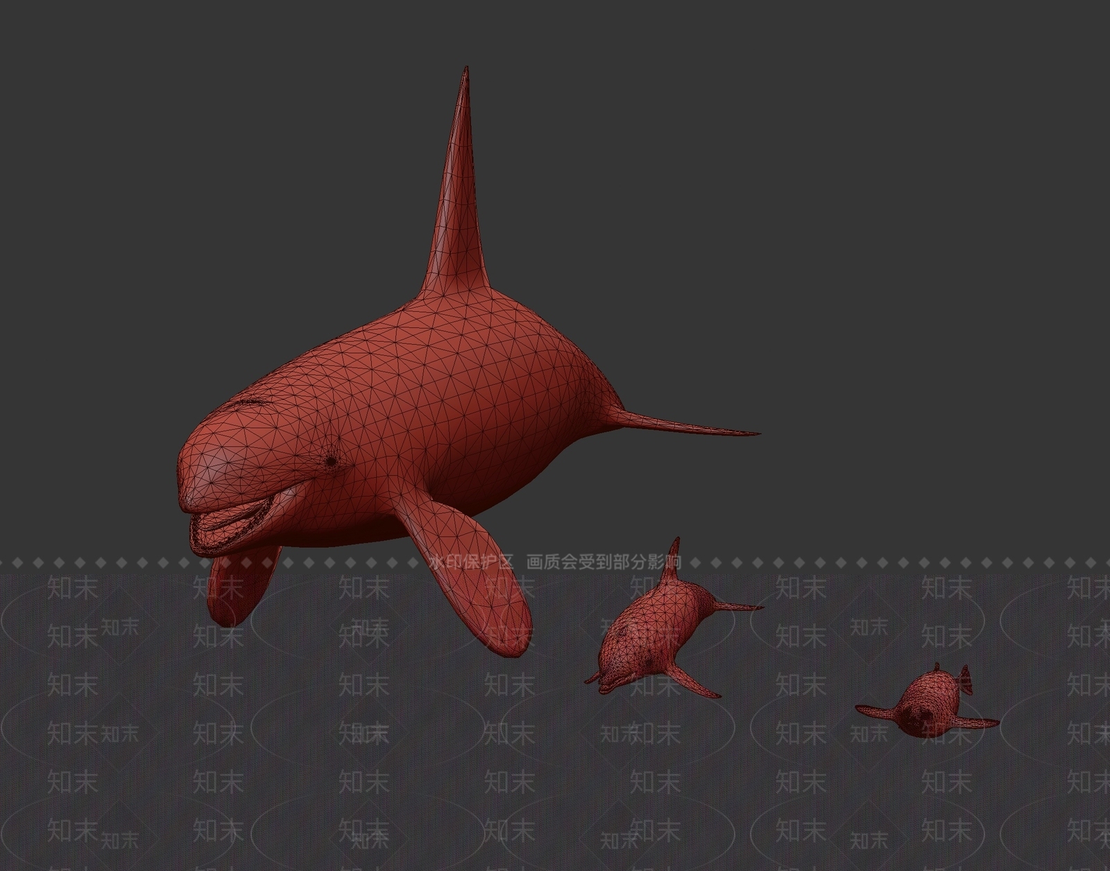 现代海豚3D模型下载【ID:1110301080】