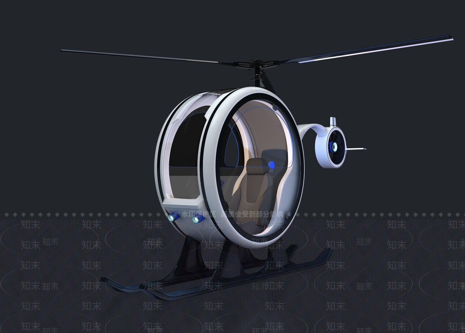 现代直升机3D模型下载【ID:1110308033】
