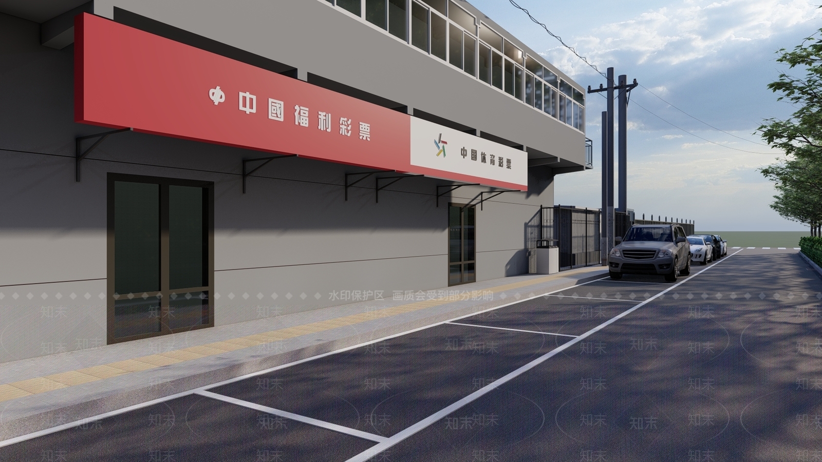 现代小区道路SU模型下载【ID:1110321949】