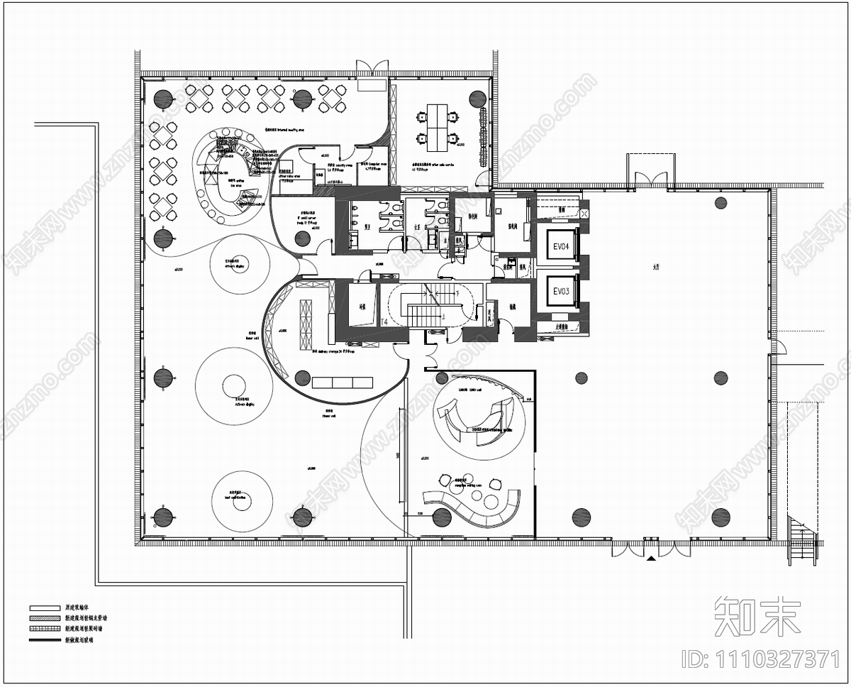 12000㎡办公空间CAD施工图cad施工图下载【ID:1110327371】