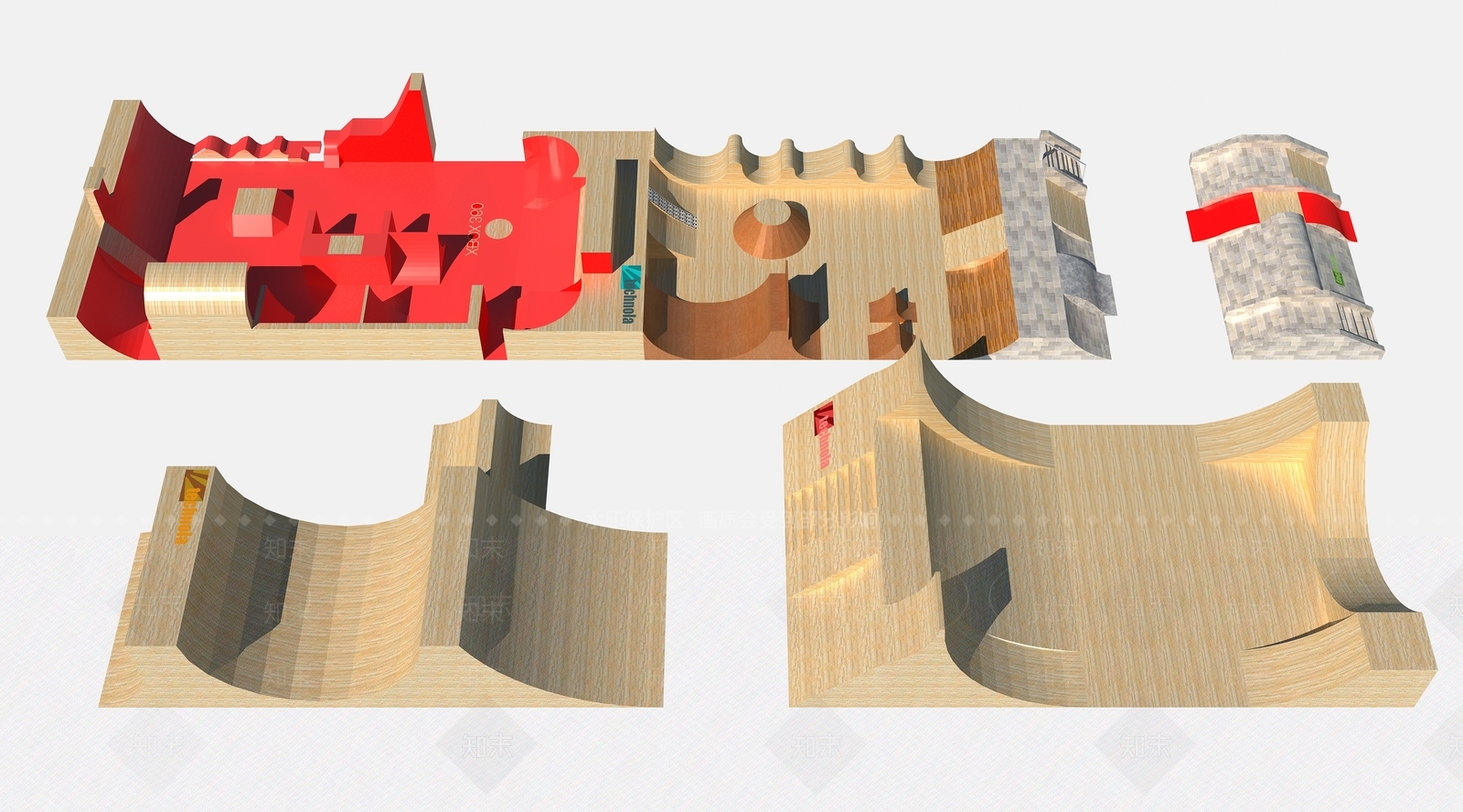 现代极限运动场地3D模型下载【ID:1110328730】