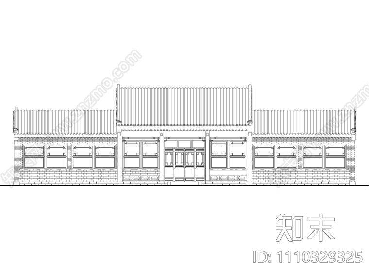 京经典四合院CAD图施工图下载【ID:1110329325】