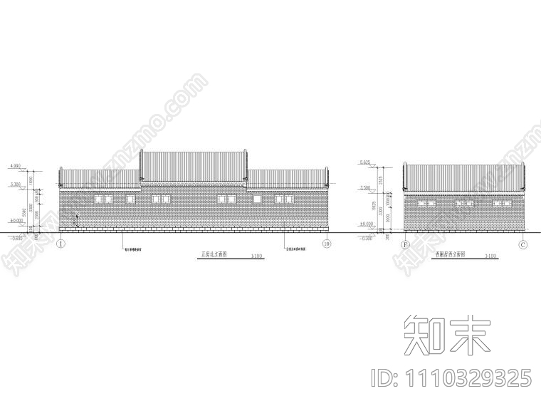 京经典四合院CAD图施工图下载【ID:1110329325】