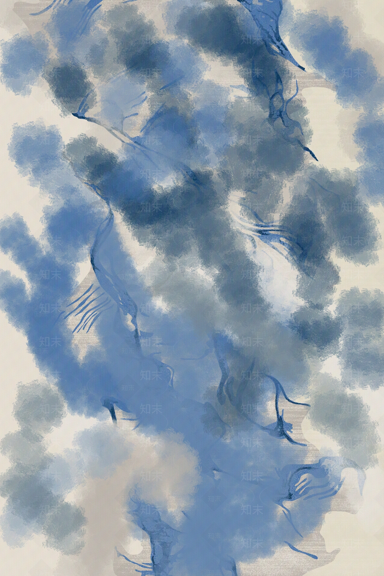 新中式水墨地毯贴图下载【ID:1110331820】