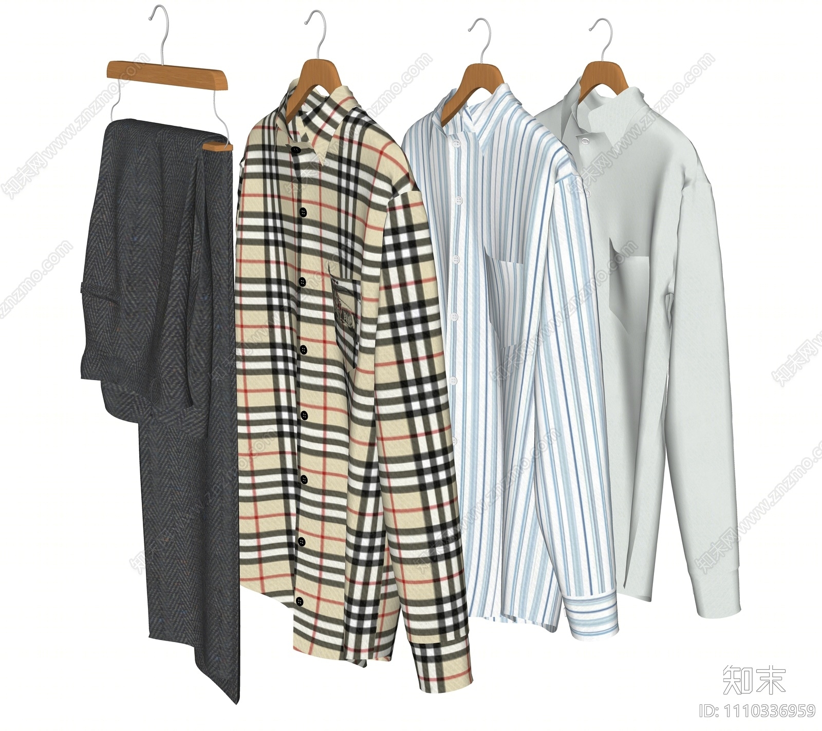 现代服装裤子SU模型下载【ID:1110336959】