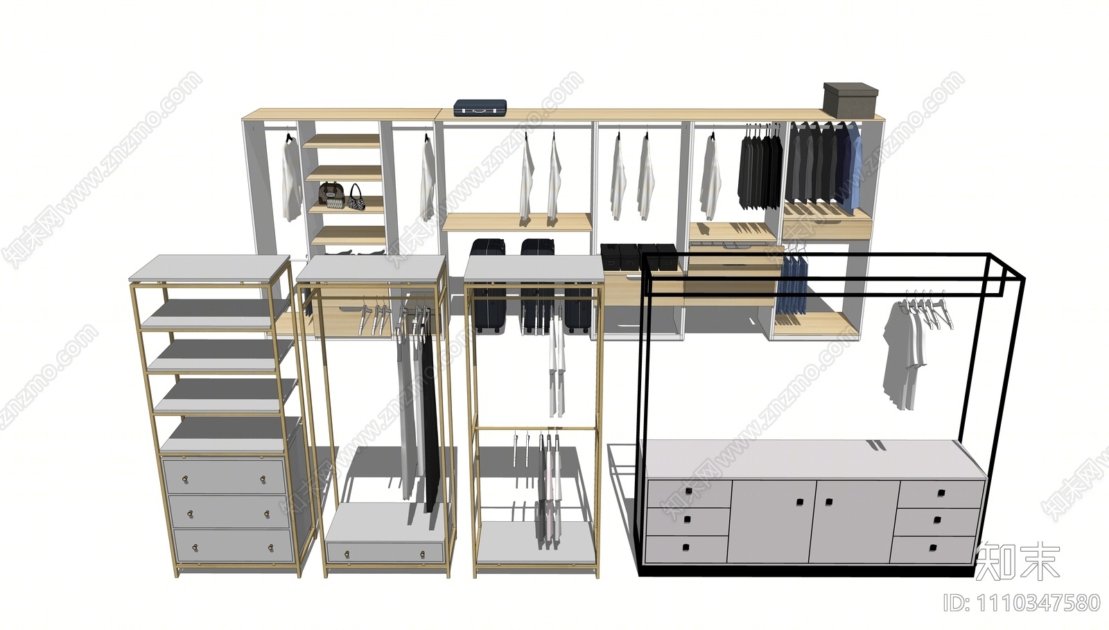 现代衣架SU模型下载【ID:1110347580】
