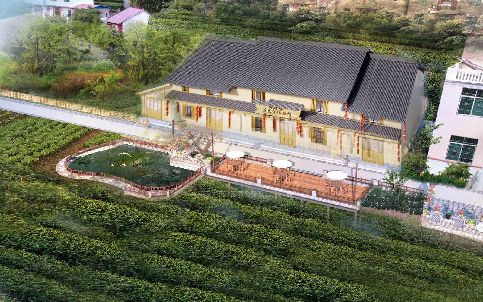 新中式茶文化体验馆SU模型下载【ID:1110349406】