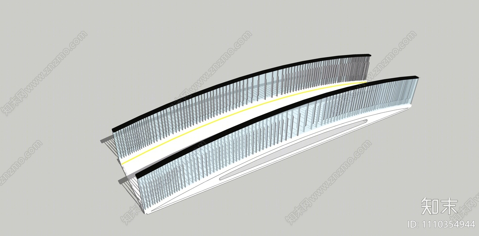 现代景观桥SU模型下载【ID:1110354944】