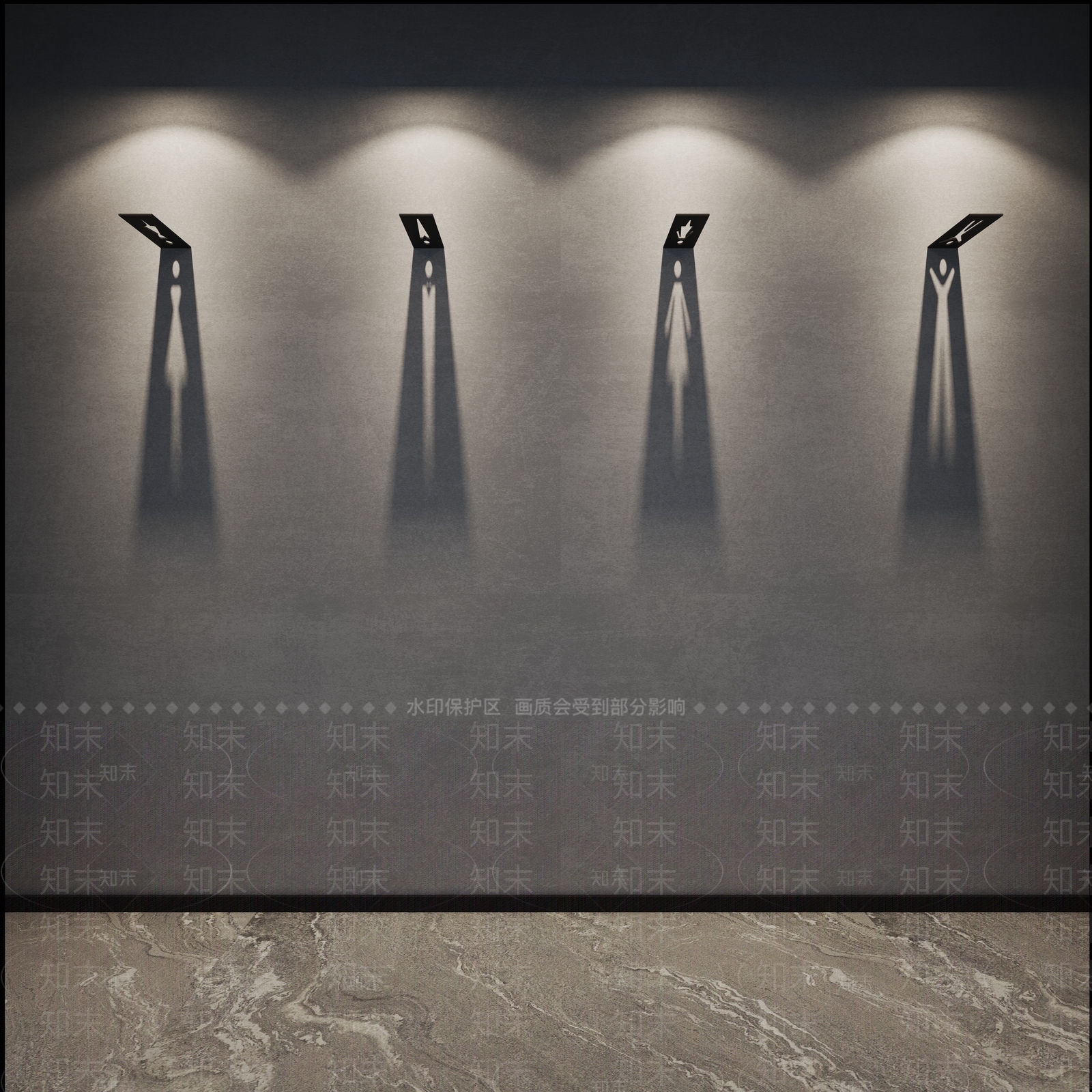 现代公共卫生间男女标牌3D模型下载【ID:1110357871】