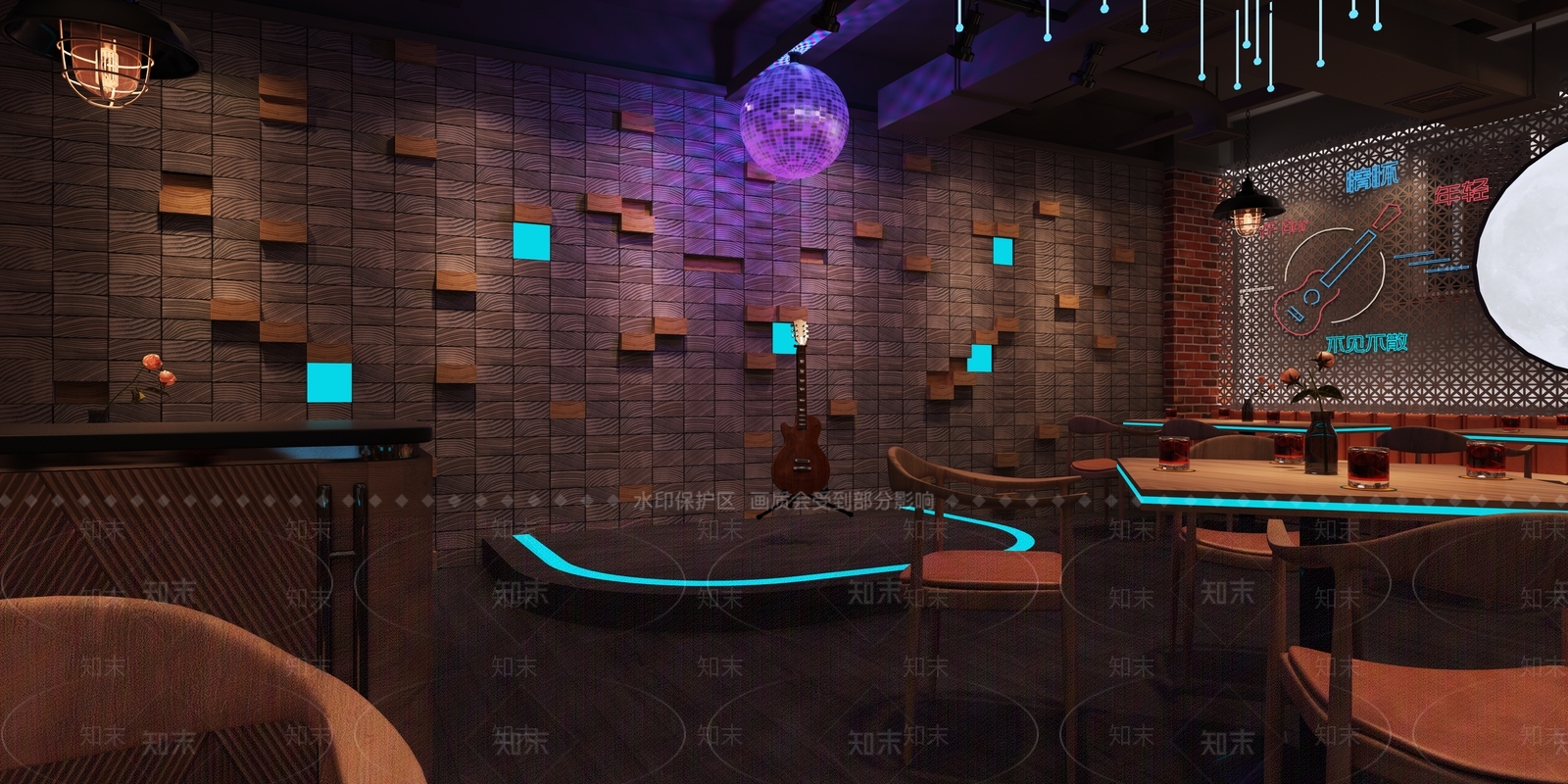 工业风小酒馆3D模型下载【ID:1110360240】
