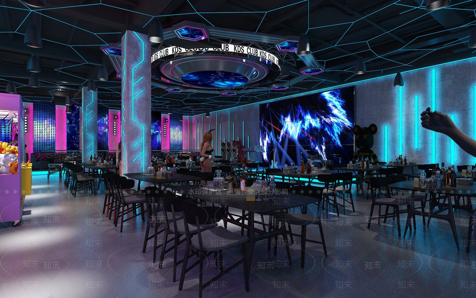 工业风酒吧3D模型下载【ID:1110896678】