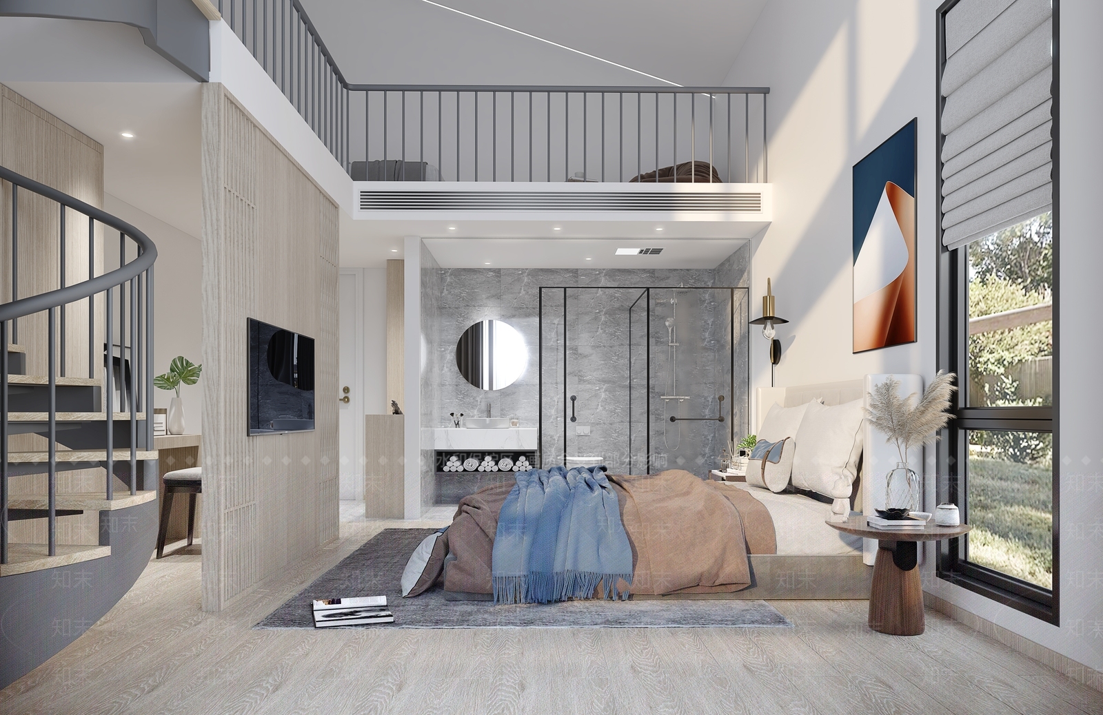 现代单身公寓3D模型下载【ID:1110377944】