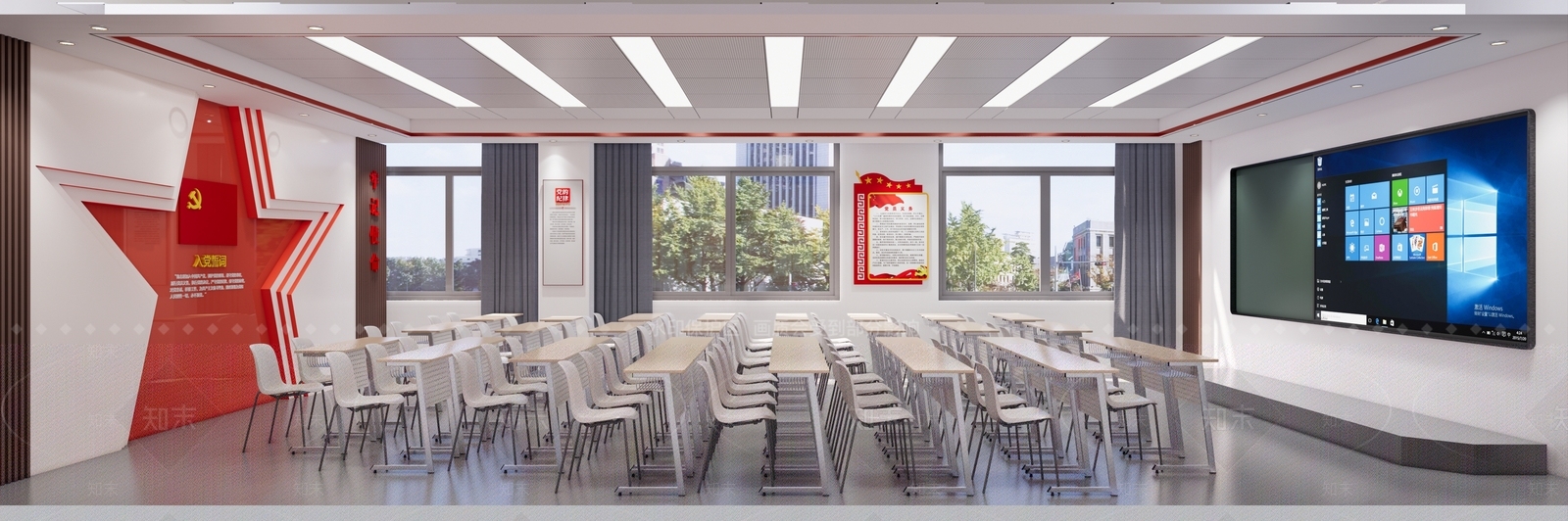 现代报告厅SU模型下载【ID:1110380026】