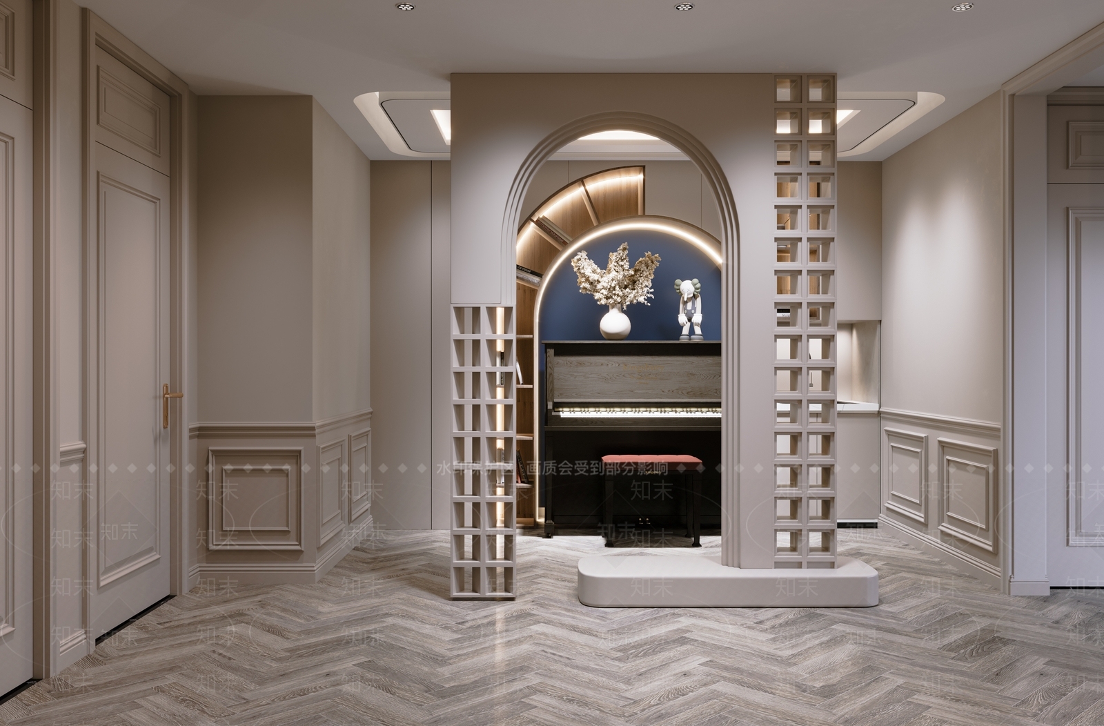 法式钢琴房3D模型下载【ID:1110381868】