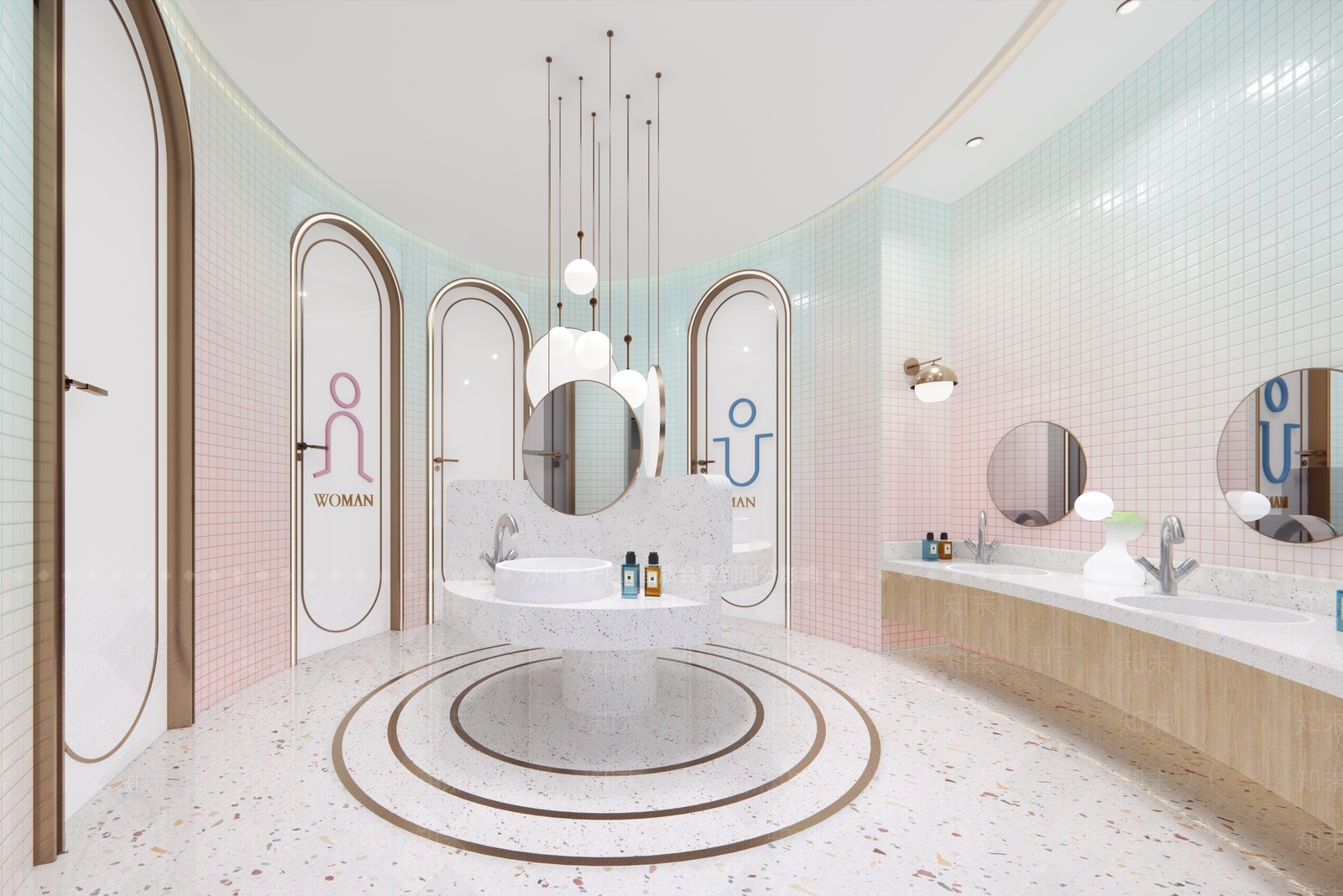 现代儿童卫生间SU模型下载【ID:1110382570】