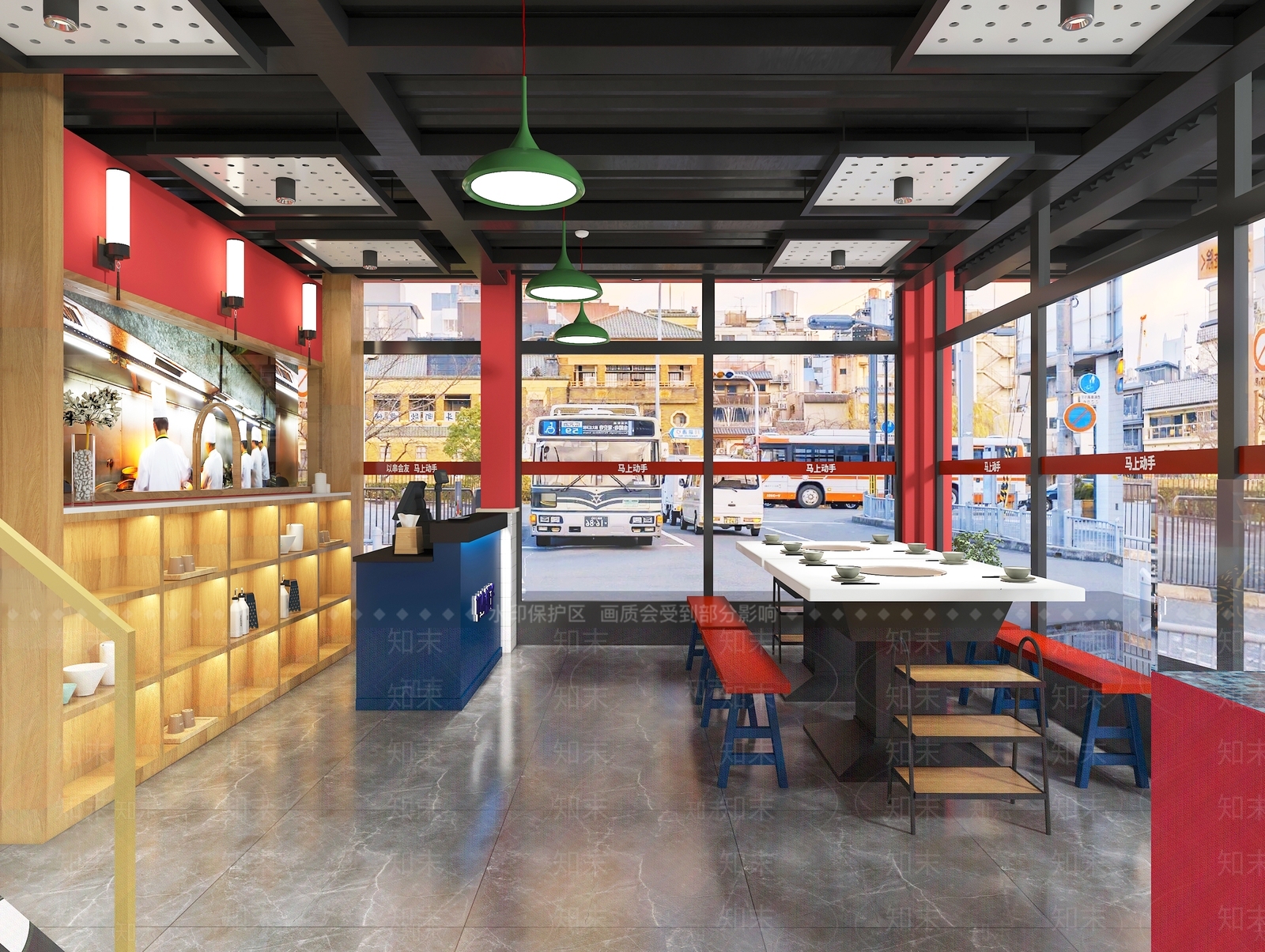 现代火锅店3D模型下载【ID:1110383962】