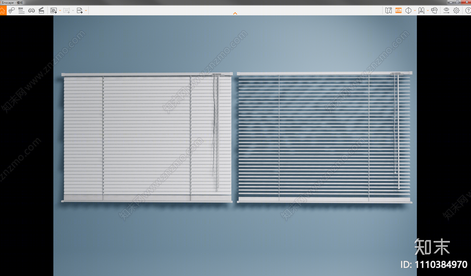 现代百叶帘SU模型下载【ID:1110384970】