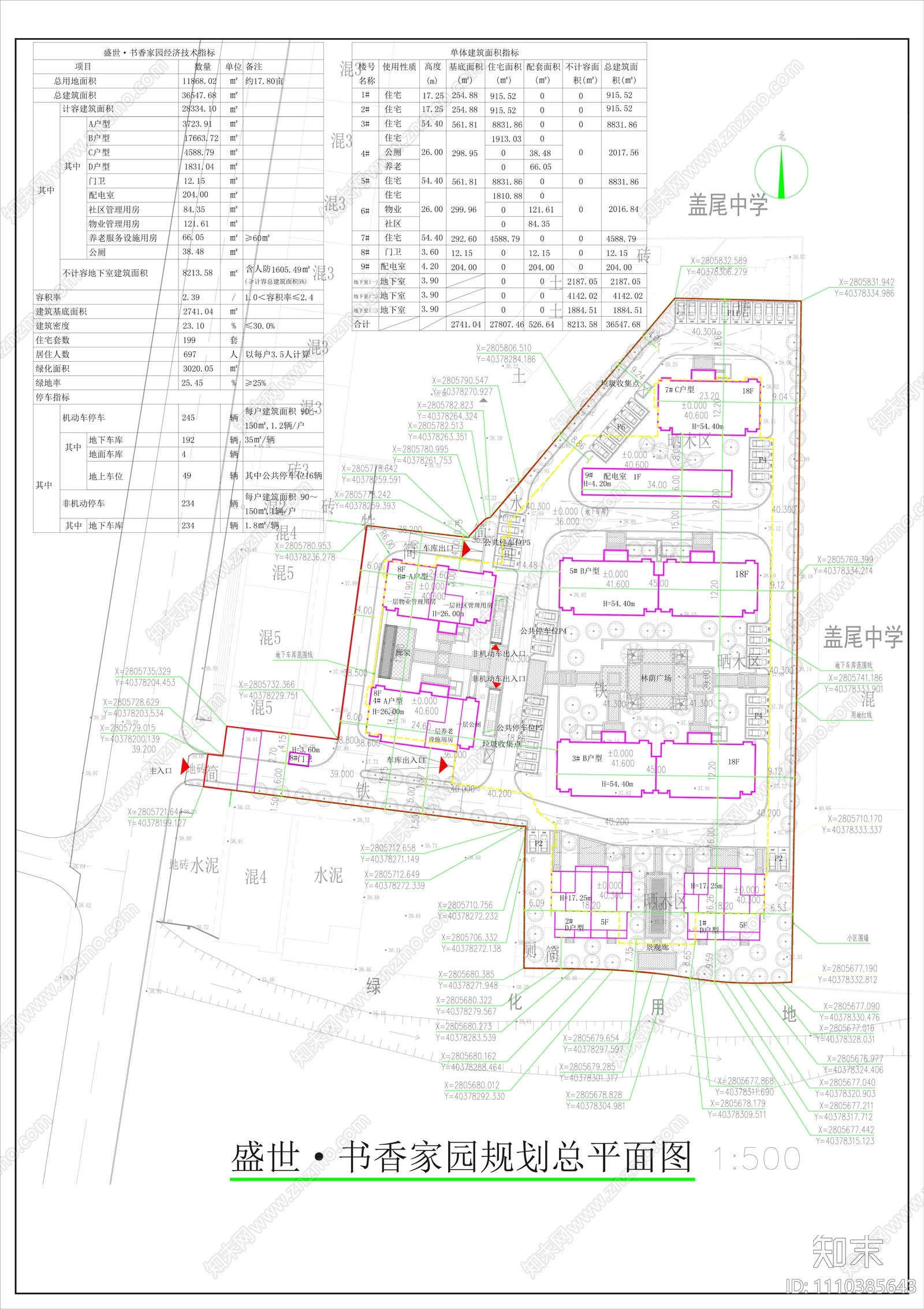 小区规划图施工图下载【ID:1110385643】