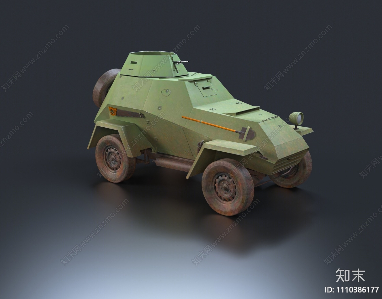 现代轻型装甲车3D模型下载【ID:1110386177】