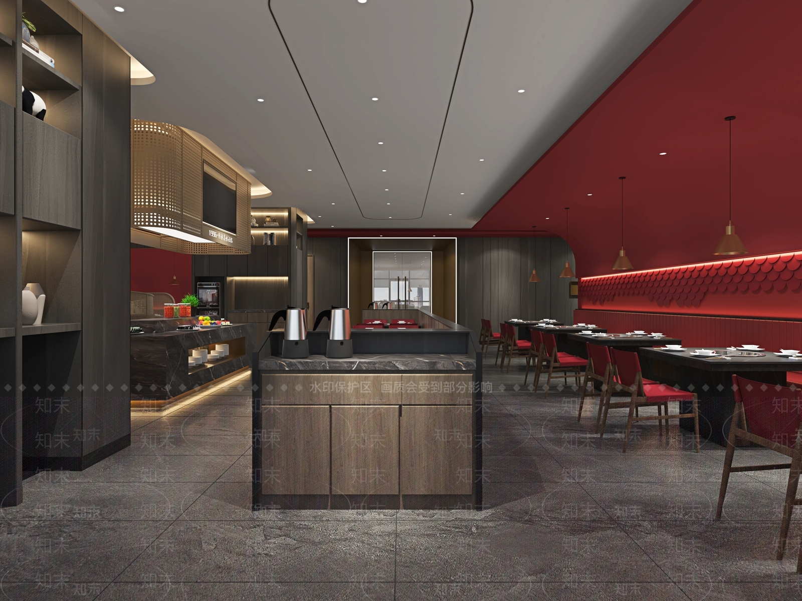 现代火锅店3D模型下载【ID:1110387033】