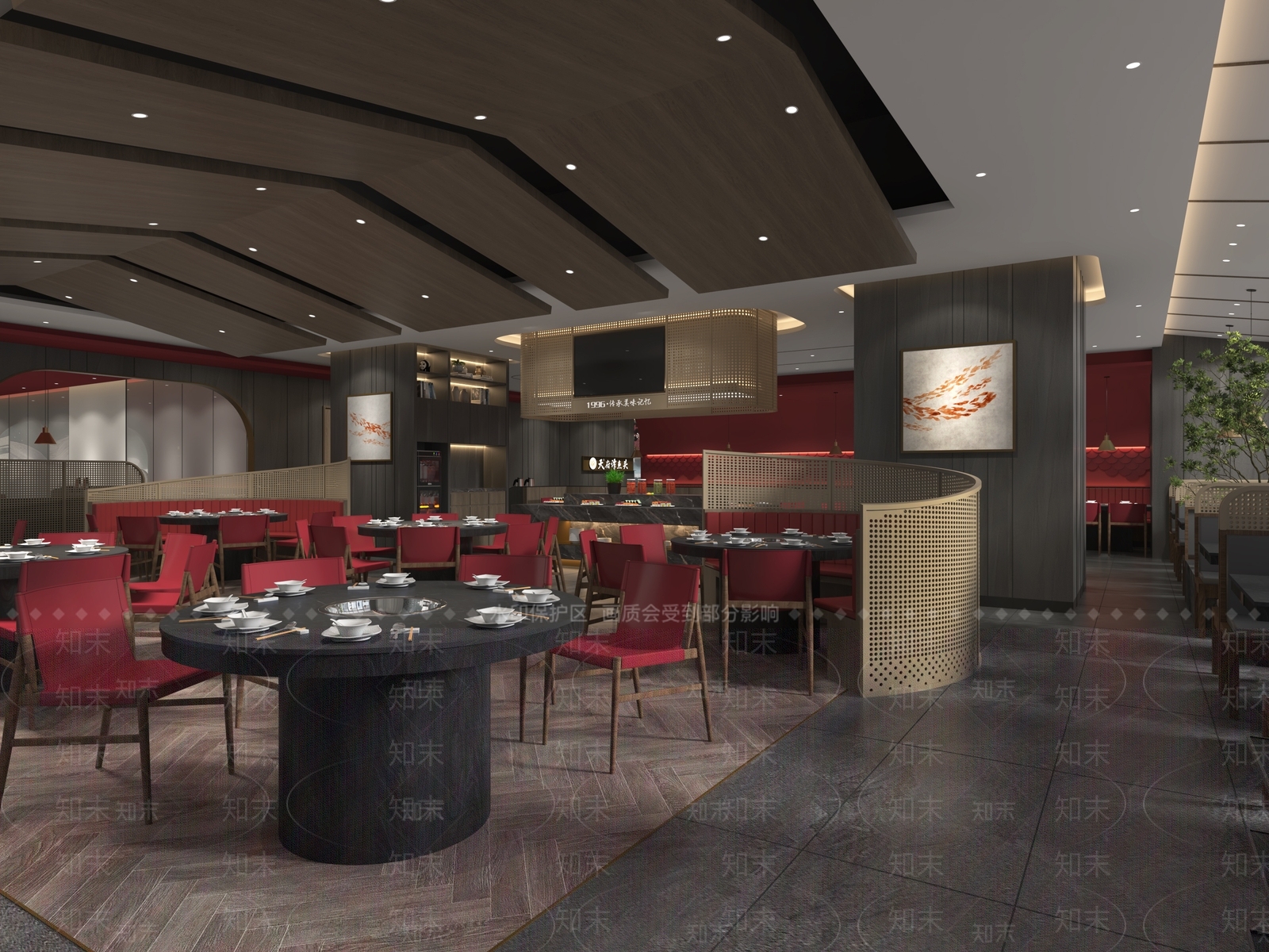 现代火锅店3D模型下载【ID:1110387033】