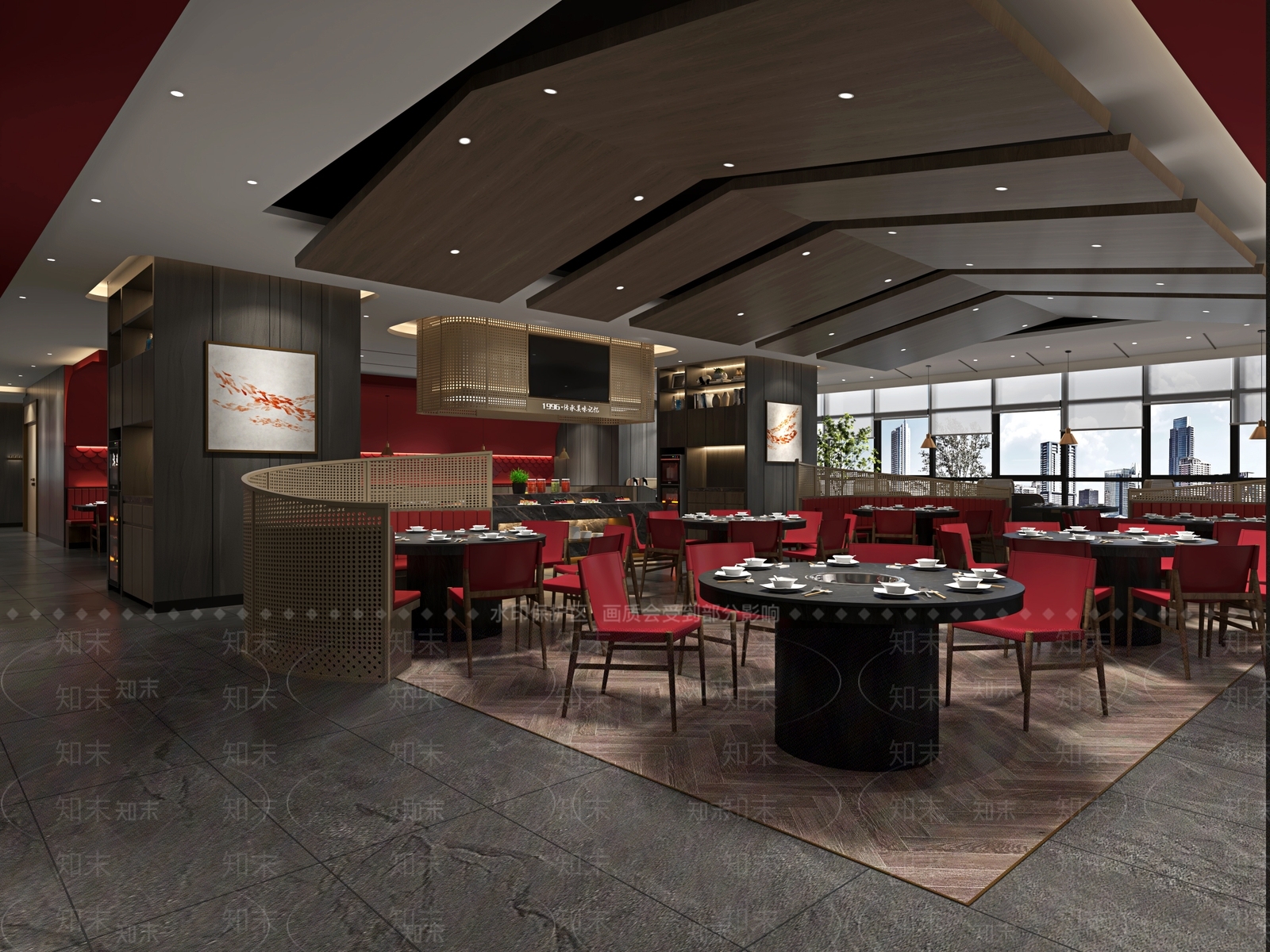现代火锅店3D模型下载【ID:1110387033】