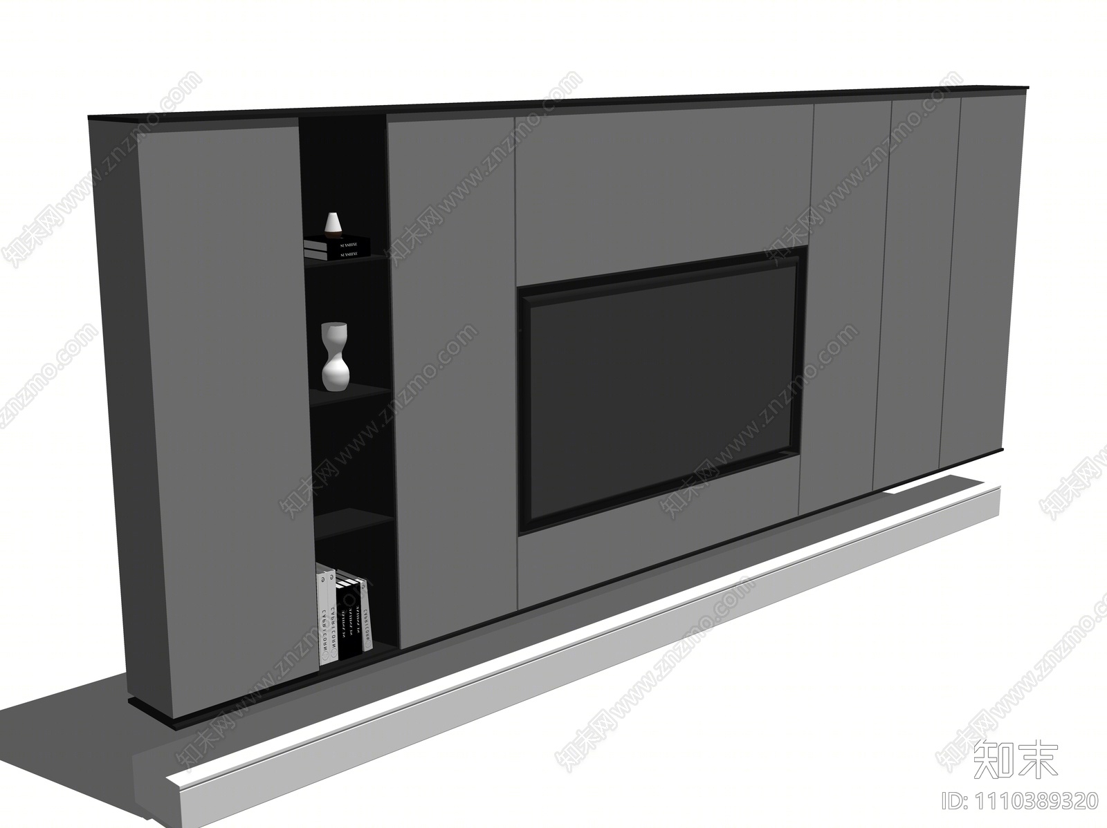 现代电视墙SU模型下载【ID:1110389320】