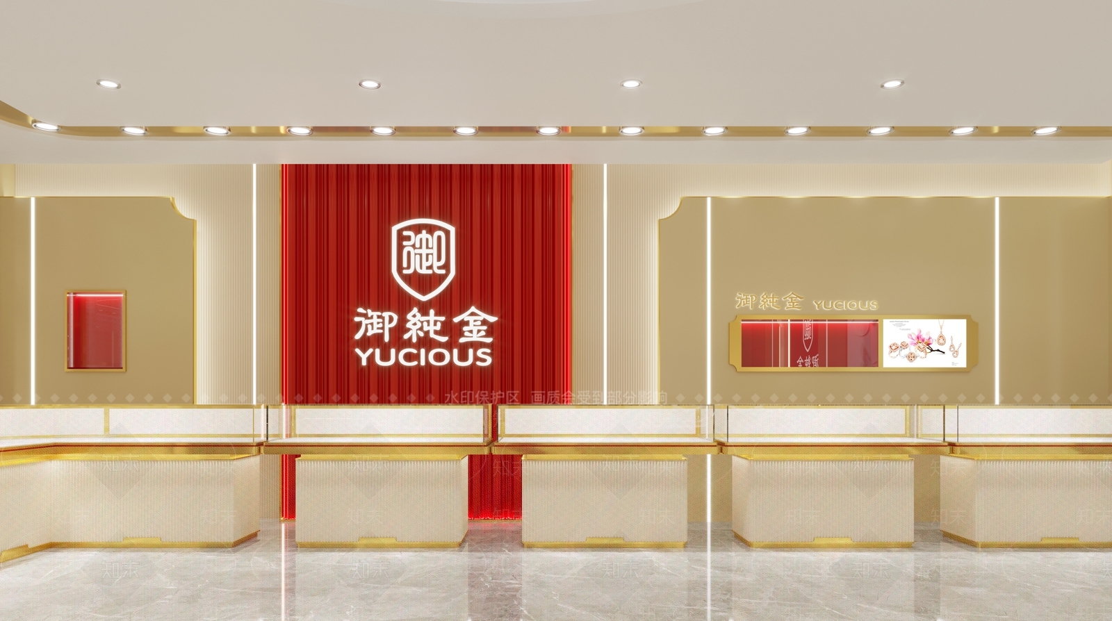 现代珠宝店3D模型下载【ID:1110393558】