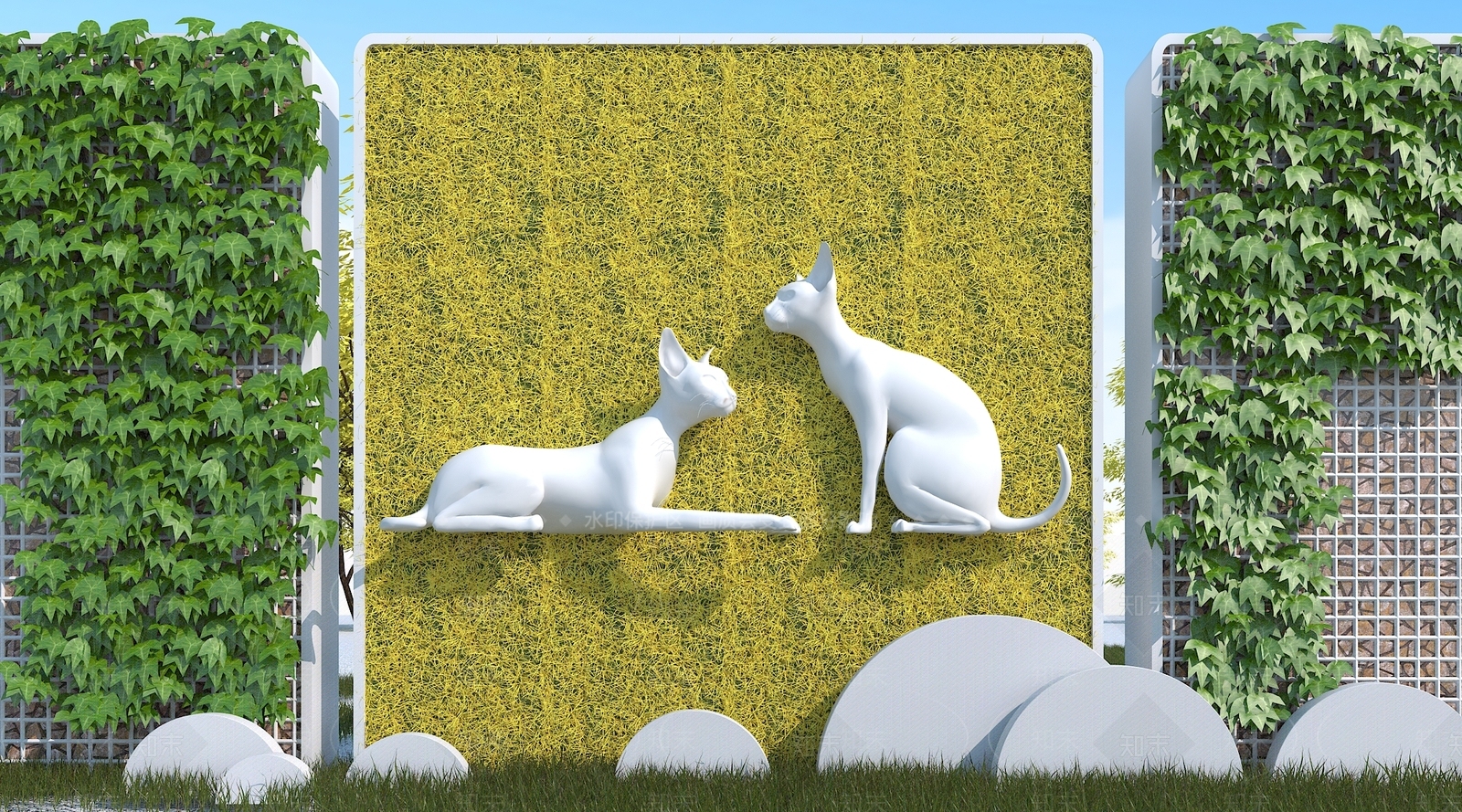 现代鹿头雕刻3D模型下载【ID:1110400559】