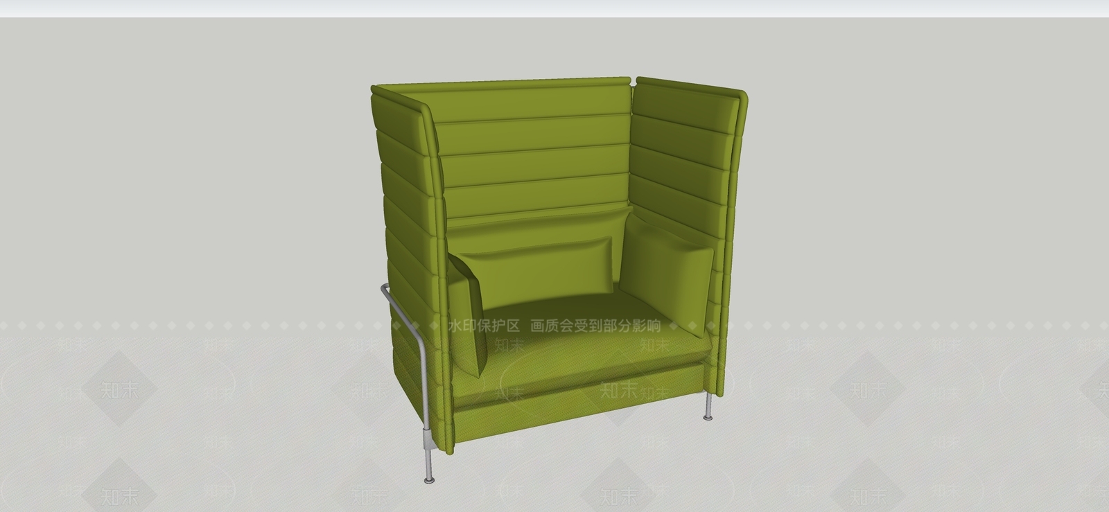 现代卡座沙发SU模型下载【ID:1110411453】