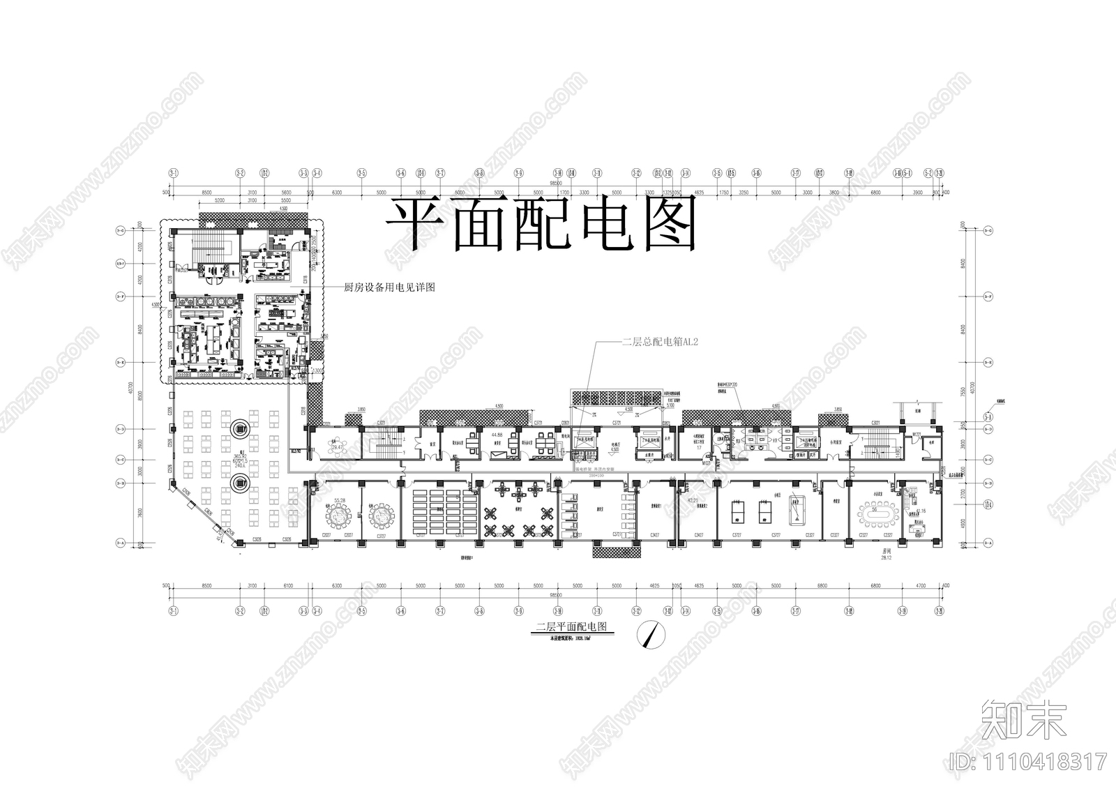 养老中心电气施工图cad施工图下载【ID:1110418317】