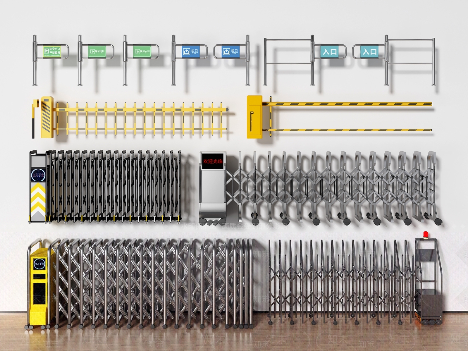 现代电动门3D模型下载【ID:1110418716】