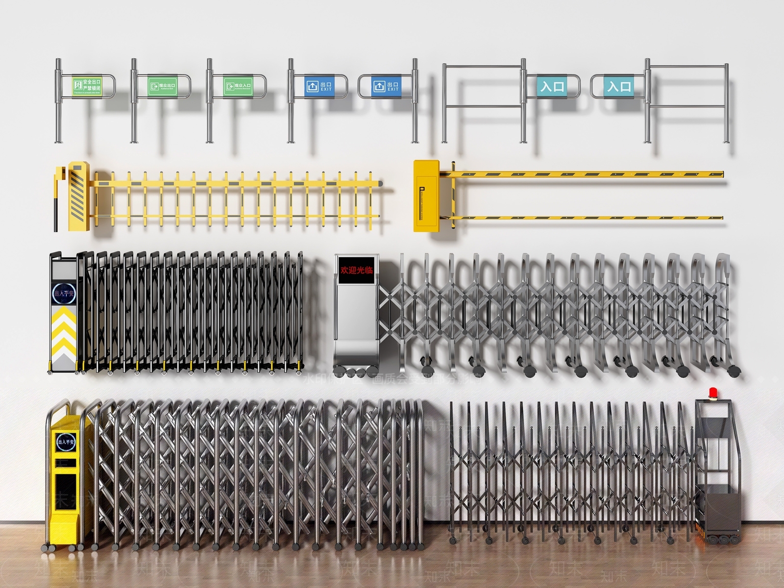 现代电动门3D模型下载【ID:1110419120】