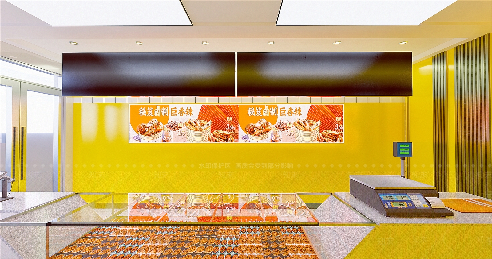 现代快餐店SU模型下载【ID:1110428362】