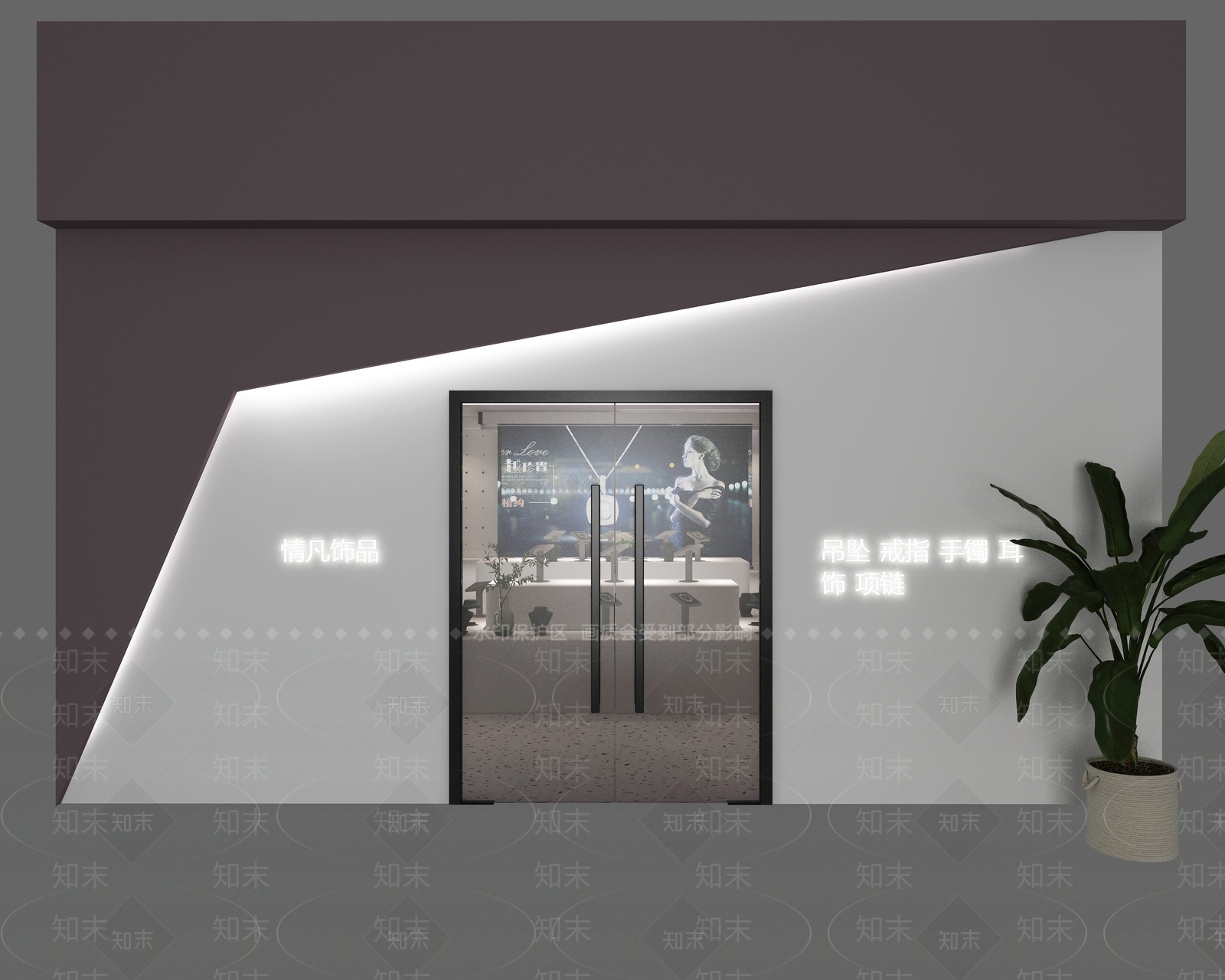 现代珠宝店3D模型下载【ID:1110435842】