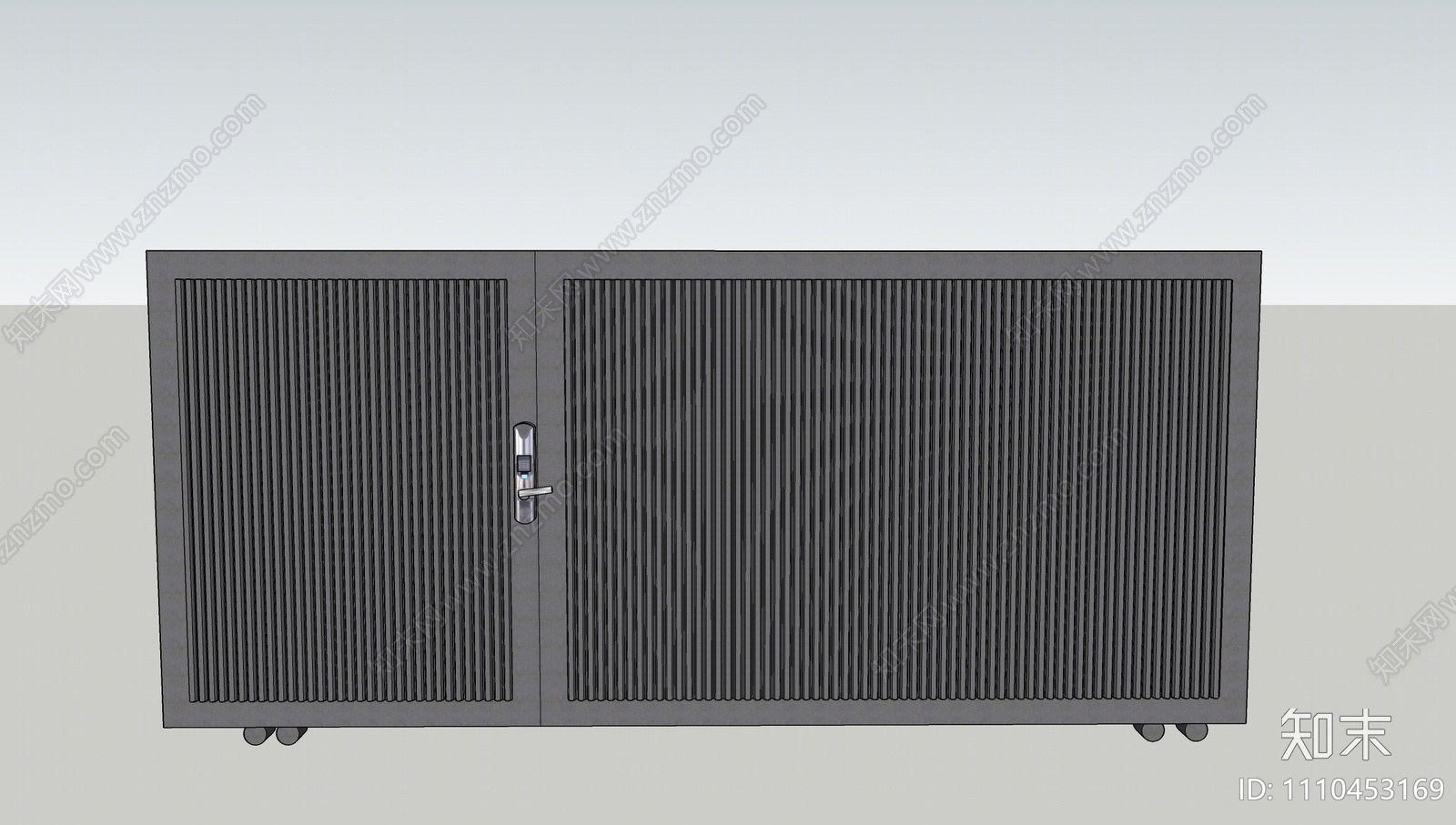 现代别墅电动大门SU模型下载【ID:1110453169】