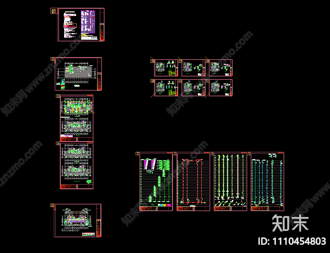 25层住宅楼给排水施工图cad施工图下载【ID:1110454803】