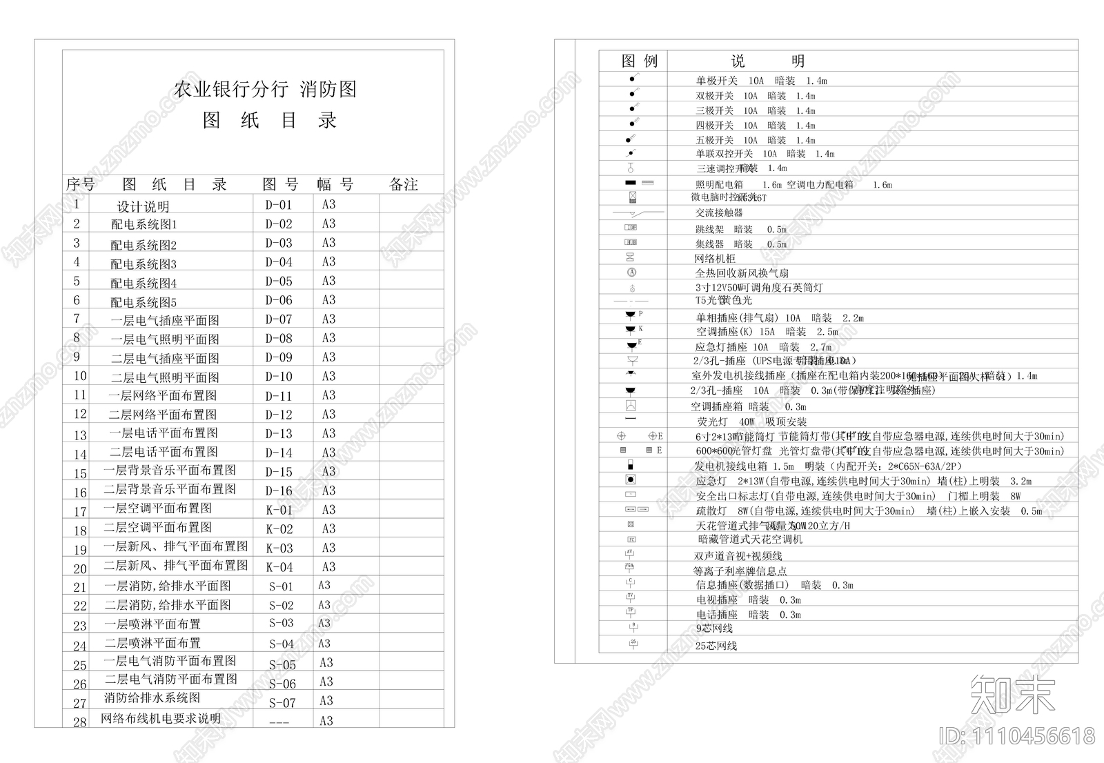 农业银行平面图施工图下载【ID:1110456618】