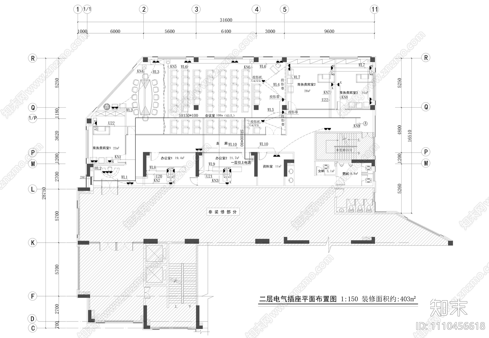 农业银行平面图施工图下载【ID:1110456618】