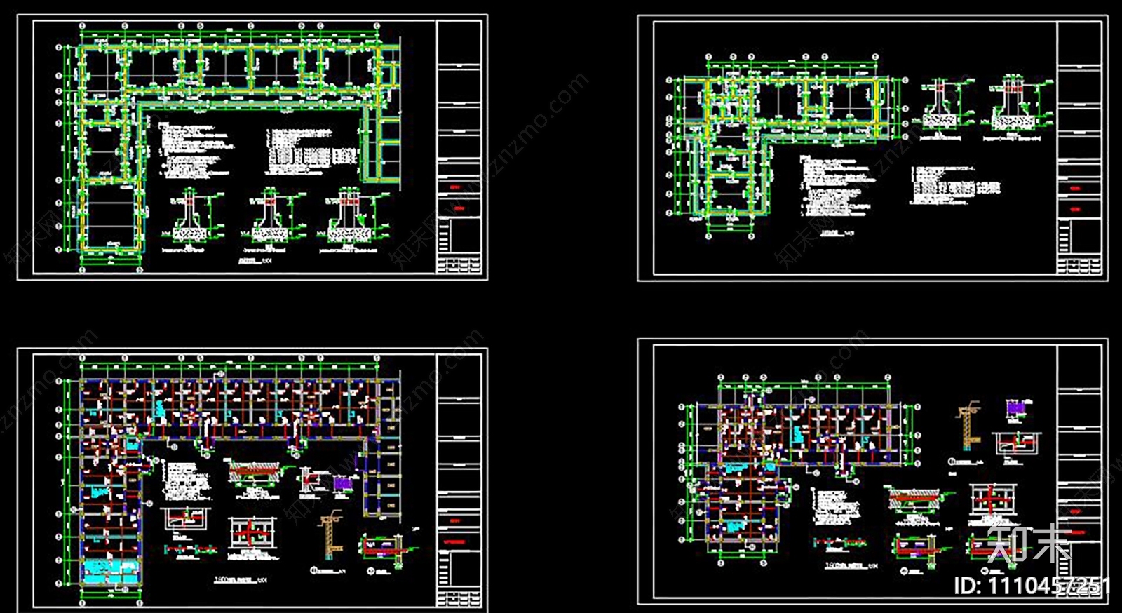 幼儿园建筑结构CAD图纸施工图下载【ID:1110457251】