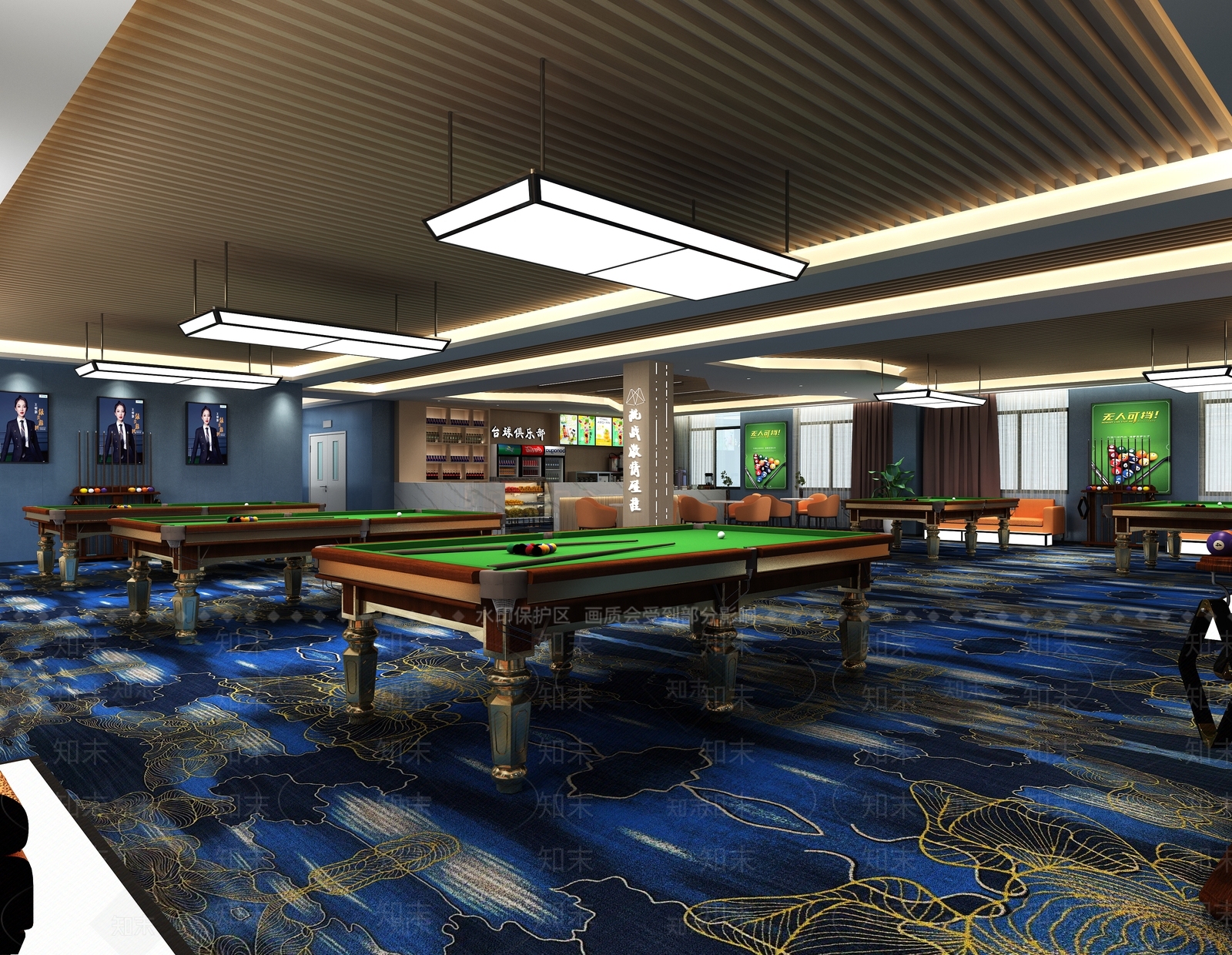 现代台球室3D模型下载【ID:1110486652】